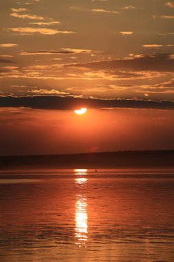 yaz manzara güzel günbatımı sakin Nehri