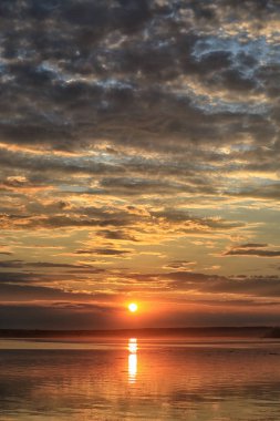 yaz manzara güzel günbatımı sakin Nehri