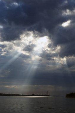 yaz manzara güzel günbatımı sakin Nehri 