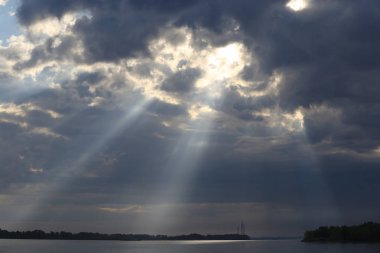 yaz manzara güzel günbatımı sakin Nehri 