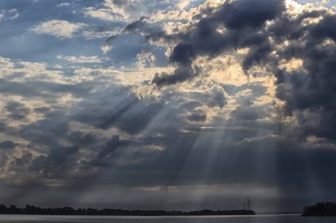yaz manzara güzel günbatımı sakin Nehri 