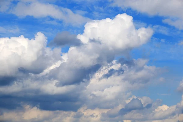 Textur Närbild Cumulusmoln Mot Blå Himmel — Stockfoto