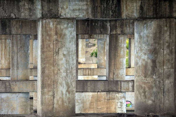 Eski Beton Köprü Destek Closeup — Stok fotoğraf