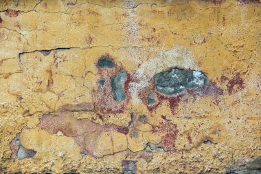 makro arka plan doku duvar sarı boyalı