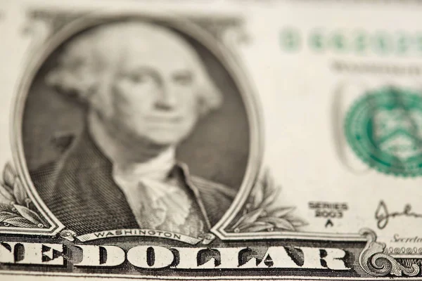 Macro Fragmento Billete Dólar Estadounidense Baja Profundidad Campo — Foto de Stock