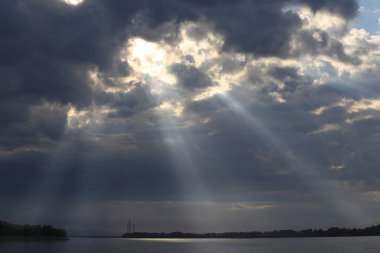yaz manzara güzel günbatımı sakin Nehri 