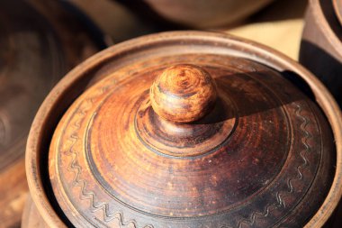 makro güneş ışığı güzel kil tencere