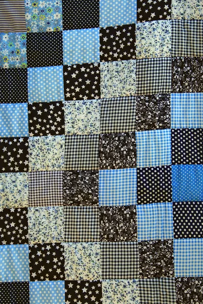 Makrotextur Hintergrund Patchwork Aus Bunten Stücken Stoff — Stockfoto