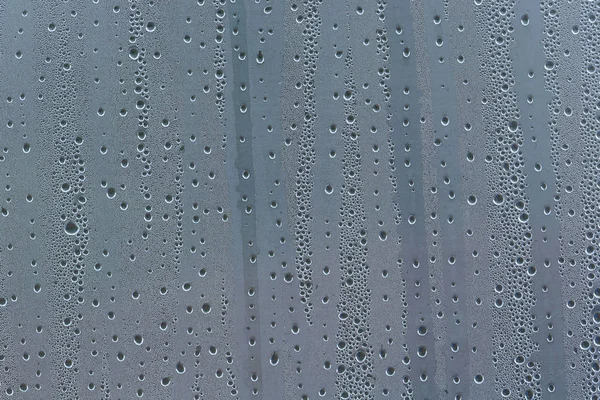 Makrotextur Wassertropfen Auf Das Glas Garten — Stockfoto
