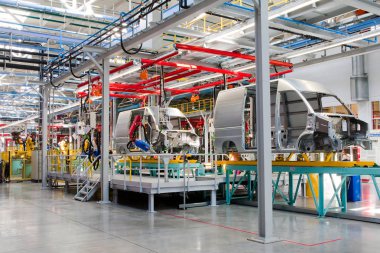 Yelabuga, Rusya - 12 Mayıs 2014: montaj hattı araçları Ford Sollers özel ekonomik bölgeye fabrika kurdu 