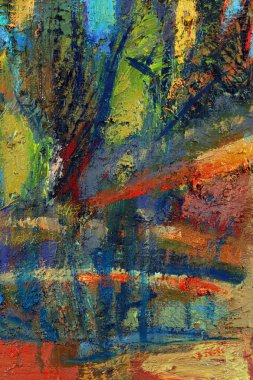 makro ressamın paleti, dokusu farklı renklerde ve doygunluk stüdyosunda karışık yağlı boya.