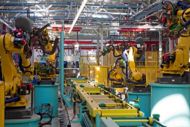 Yelabuga, Rusya - 12 Mayıs 2014: montaj hattı araçları Ford Sollers özel ekonomik bölgeye fabrika kurdu 