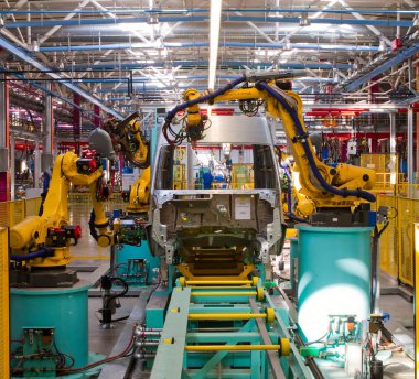 Yelabuga, Rusya - 12 Mayıs 2014: montaj hattı araçları Ford Sollers özel ekonomik bölgeye fabrika kurdu 