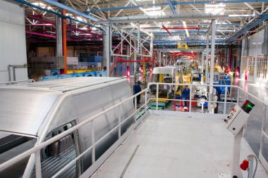 Yelabuga, Rusya - 12 Mayıs 2014: montaj hattı araçları Ford Sollers özel ekonomik bölgeye fabrika kurdu 