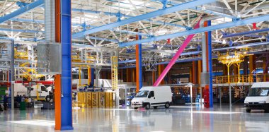 Yelabuga, Rusya - 12 Mayıs 2014: montaj hattı araçları Ford Sollers özel ekonomik bölgeye fabrika kurdu 