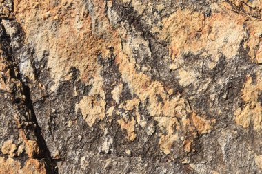 Güneş ışığında izole edilmiş makro doku kıyı kayalıkları