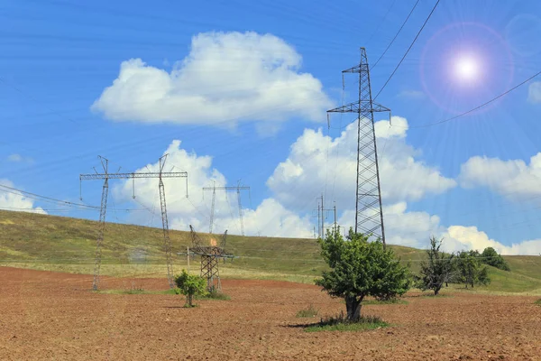 Sommar Landskap Skönheten Fält Och Öppna Ytor Slutet Sommaren Solig — Stockfoto