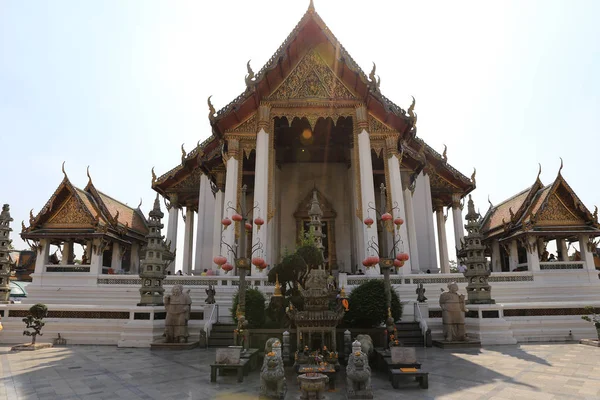 Bangkok Thaïlande Décembre 2014 Visite Wat Suthat Thepwararam Bangkok Thaïlande — Photo