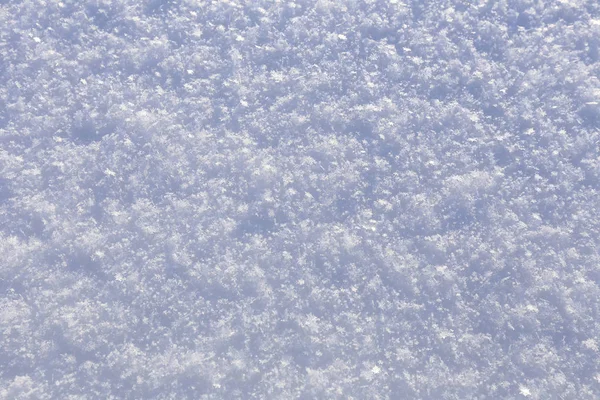 Macro Textura Nieve Pura Bajo Sol — Foto de Stock
