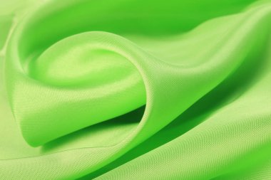 makro doku pürüzsüz saten kumaş açık yeşil renk stüdyo