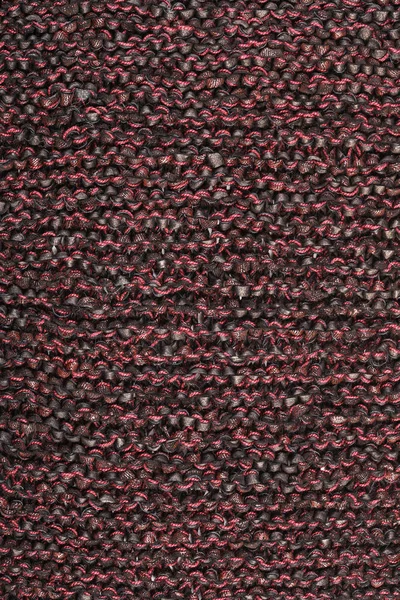 Macro Texture Burgundy Knitted Fabric Studio — Stock Photo, Image