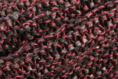 Burgonya örgü kumaş stüdyosunun makro dokusu