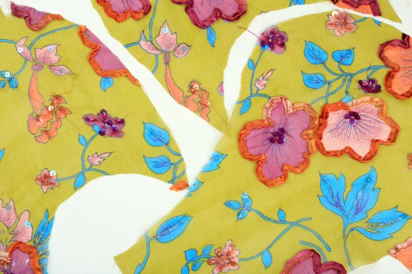 Makro Doku Renkli Kumaş Çiçek — Stok fotoğraf