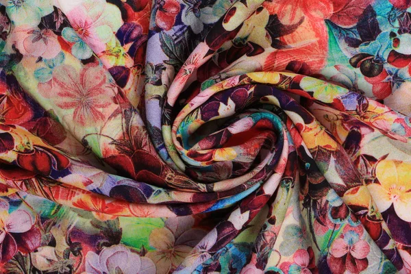 Makro Doku Renkli Kumaş Çiçek — Stok fotoğraf