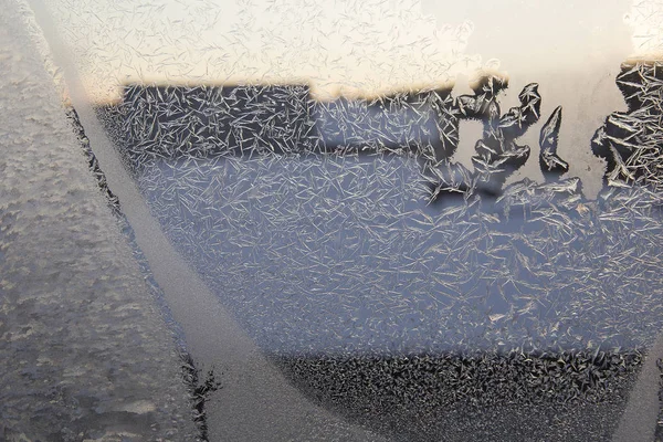 Macro afbeelding van kleurrijke licht Frosty glas natuurlijke ijs pa — Stockfoto