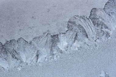 Renkli Işık Frosty Pencere Cam Doğal Buz Pa Makro Görüntü