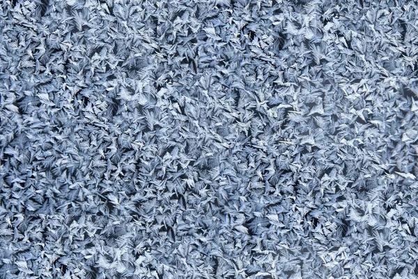 Makrobild av färgglada ljus Frosty fönster glas naturlig is PA — Stockfoto