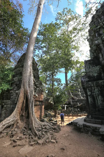 Angkor Wat, Kambodža-20. prosince 2014: prohlídka památek na — Stock fotografie