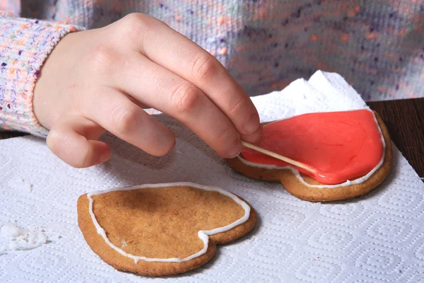 Hand-painted ginger cookies — Stock Photo, Image