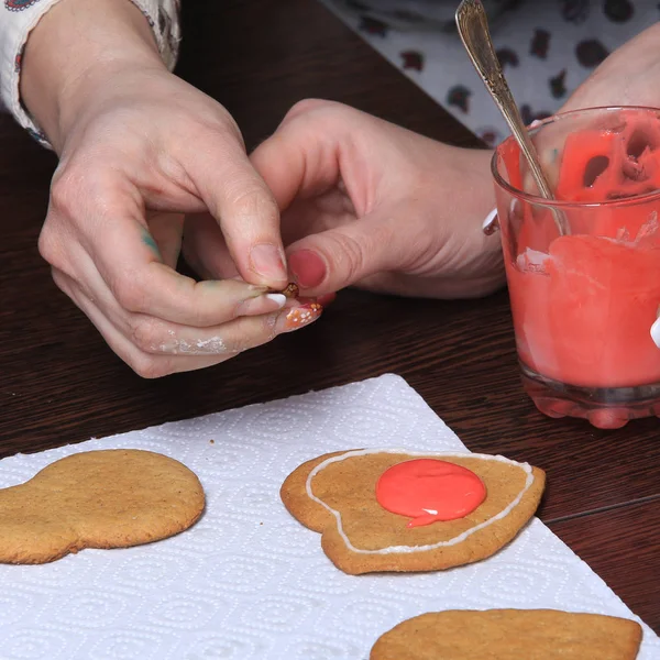 Hand-painted ginger cookies — Stock Photo, Image