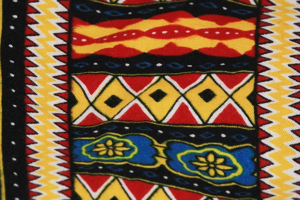 Tecido com um padrão no estilo de bordado — Fotografia de Stock
