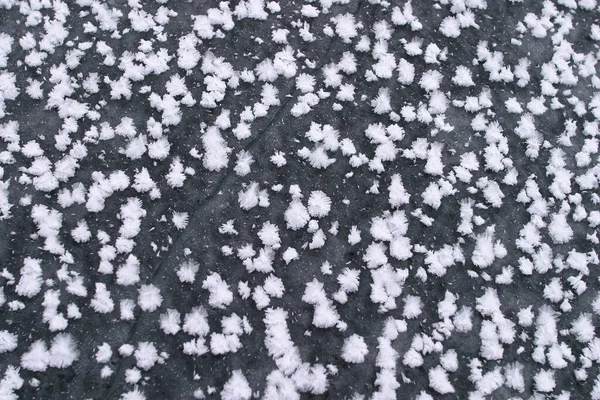 Isoliert Nahaufnahme Textur Von Frost Auf Dem Fluss Eis Frostigen — Stockfoto
