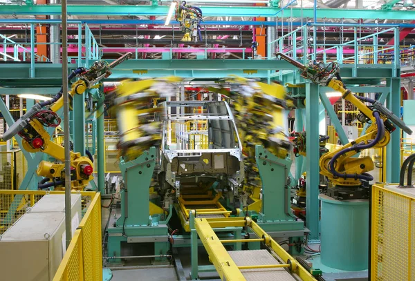 modern automated assembly line for cars