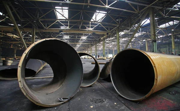Interior Industrial Una Antigua Fábrica Abandonada — Foto de Stock