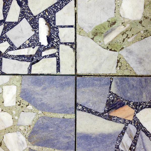 Mermer Döşeme Parçalarının Yakın Plan Görüntüsü Gri Beyaz — Stok fotoğraf