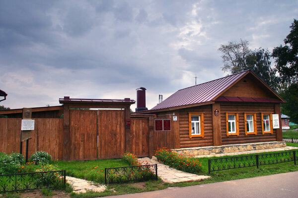 cityscape House-Museum of Marina Tsvetaeva in Elabuga summer cloudy day