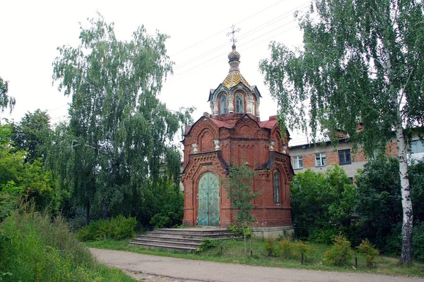 Городской Пейзаж Спасский Собор Елабуга Летний Облачный День — стоковое фото