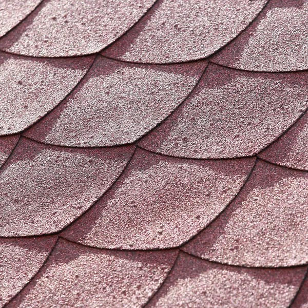 Fragmento Textura Primer Plano Las Tejas Con Rojo Suave Luz — Foto de Stock