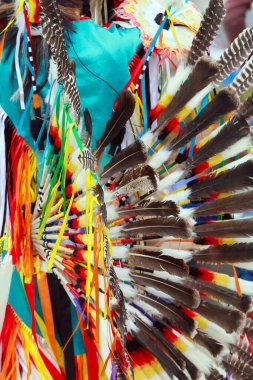 Yakın çekim element kostüm Kızılderili tüyü