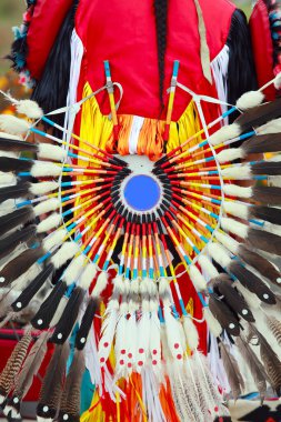 Yakın çekim element kostüm Kızılderili tüyü