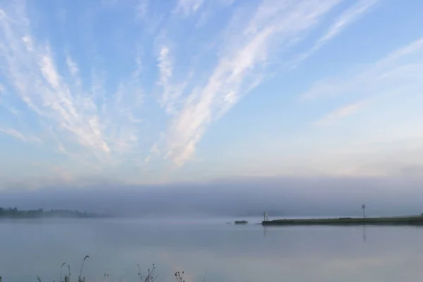 Hermoso Amanecer Río Belaua — Foto de Stock