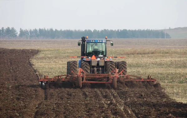 Trabalho Agrícola Transformação Cultivo Terras Rússia — Fotografia de Stock