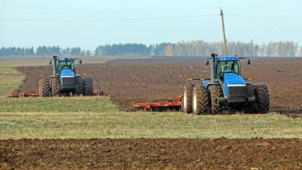 Travail Agricole Dans Transformation Culture Des Terres Russie — Photo