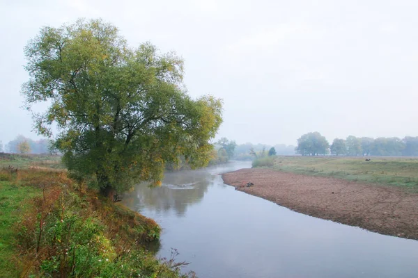 Promenade Long Une Petite Mais Très Belle Rivière — Photo