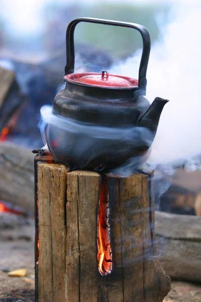 Natuurlijke Brander Voor Kookketel Kookt — Stockfoto