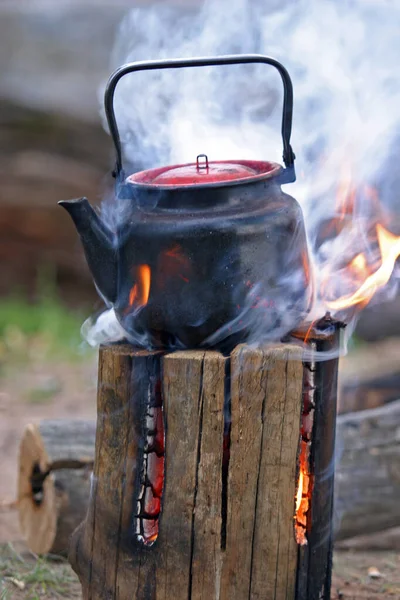 Natuurlijke Brander Voor Kookketel Kookt — Stockfoto